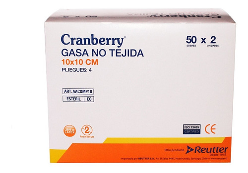 Imagen 5 de 5 de Gasa Estéril No Tejida, Tamaño 10x10 Cm -1 Caja De 50 Sobres