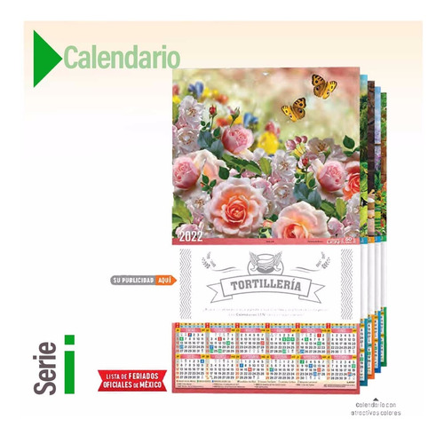 Calendarios De Pared Serie I 100pzs