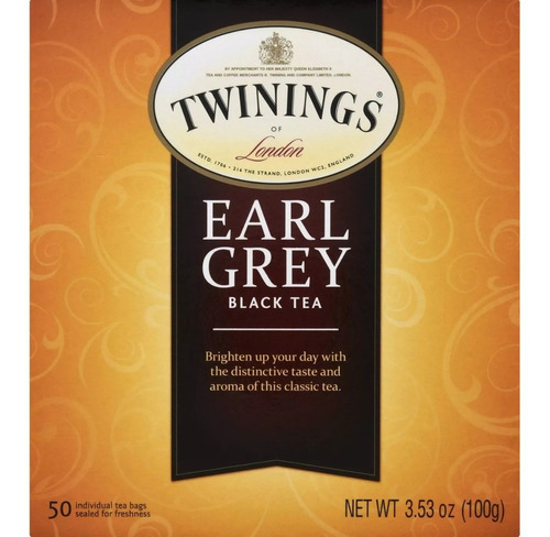 Twinings Té Negro Earl Grey 50 Bolsitas