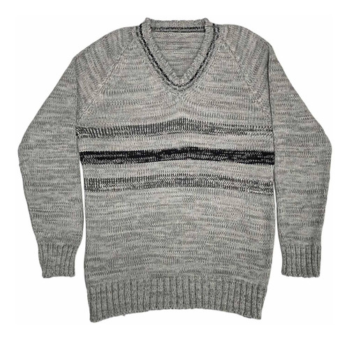 Sweater Buzo Bochica Cuello V Gris Hombre Adulto