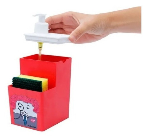 Sr Dispenser Detergente Esponja Original Diseño Quo Colores