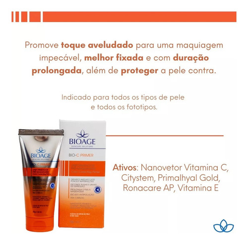 Primer Com Vitamina C + Demaquilante Facial - Bioage