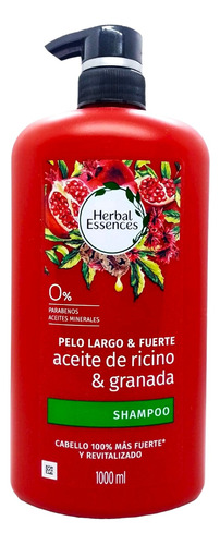  Shampoo Herbal Essences Con Aceite De Ricino Y Granada 1 L