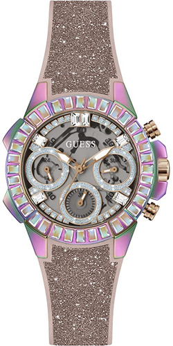 Guess Ladies Sport Multifunción Baguette Crystal 36mm Watch 