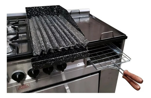 Imagen 3 de 4 de Cocina Industrial Tecnocalor 4 H Plancha Parrilla Tostador
