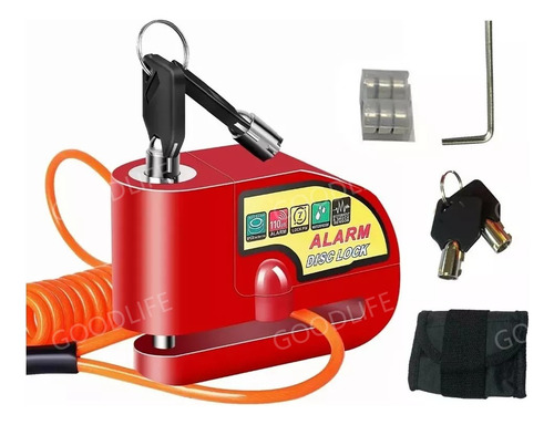 Alarma Motocicleta Bloqueo Impermeable Freno Disco Candado