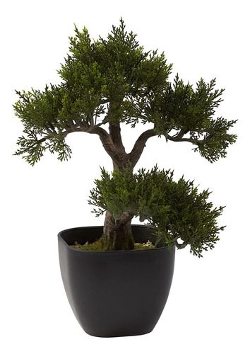 4966 Árbol Artificial De Cedro Bonsai, 15 Pulgadas, Ve...