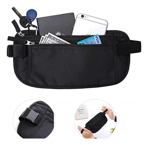 Kit 2 Pochete Doleira Porta Dolar Notas Viagem Antifurto Invisivel - Marianopole