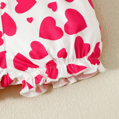 3pcs Conjunto Para Bebé Con Estampado De Elefante Y Corazón Blanco 18-24 M