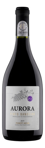 Vinho Pinot noir Aurora Vinhos Finos 2019 adega Cooperativa Vinícola Aurora 750 ml em um estojo de papelão