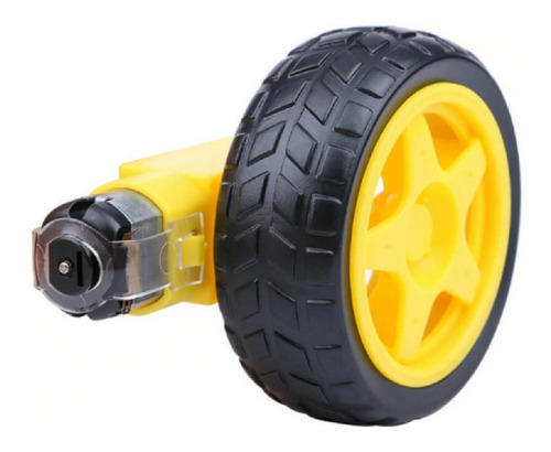 4x Roda + Pneu + Motor Dc 3 A 6v C/ Redução Robotica Arduino