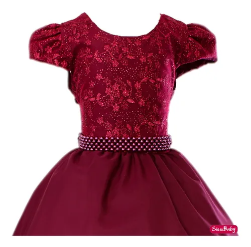 Vestido marsala para criança sale