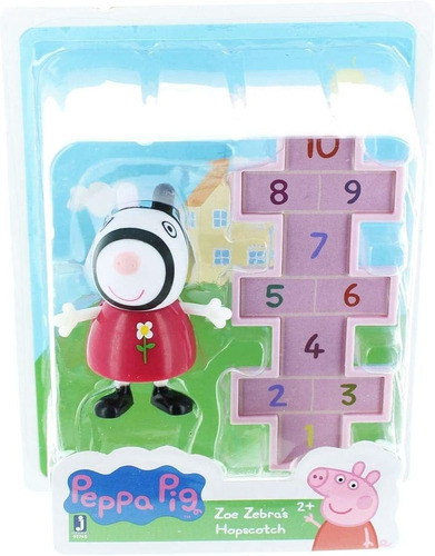 Peppa Pig  Amigos Y Fun Zoe Zebra S Hopscotch  Toy Figure