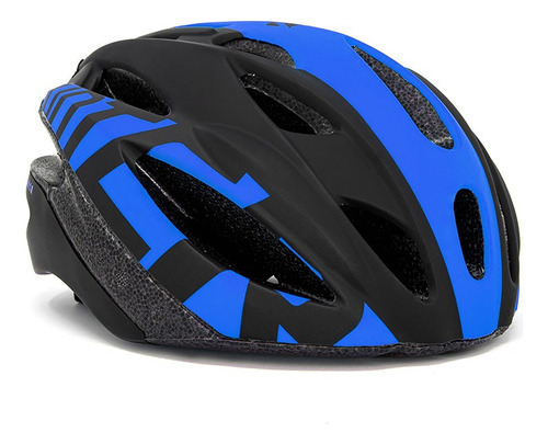 Casco Para Bicicleta Mtb Hunter Con Luz Color Azul Talla Unitalla