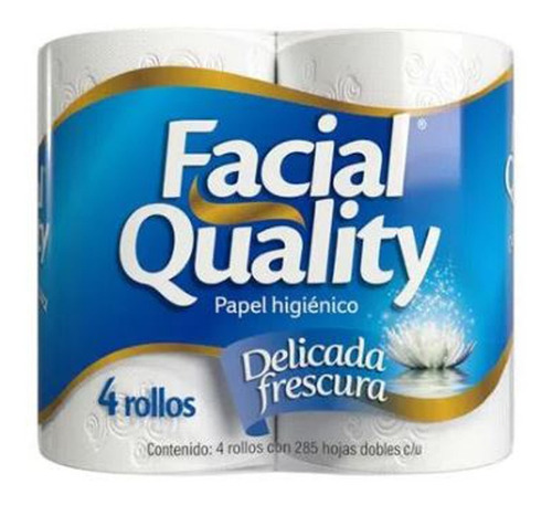 Papel Higienico Facial Quality Delic Fresc 4 Roll 285 Hojas