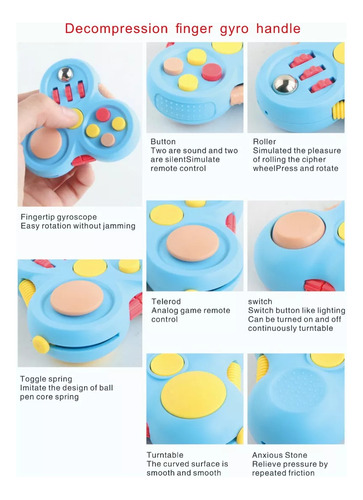 Ec Juguete Anti Estrés Fidget Cube 3 Pcs Cubo De Rubik