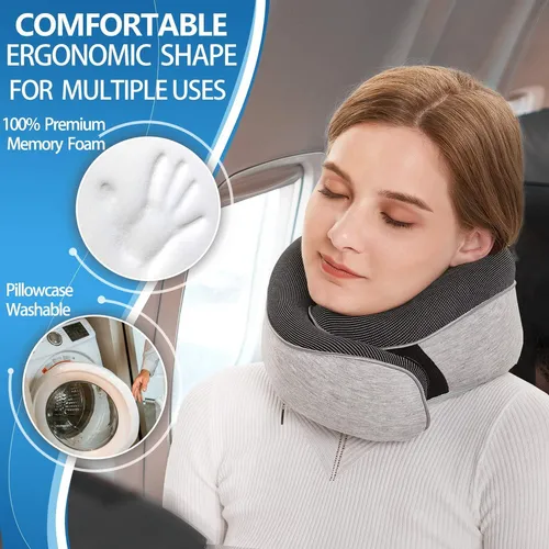 Almohada De Cuello De Viaje Ubeuonly Ajustable Espuma