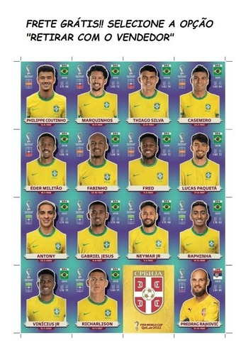 Arquivo Pdf Com Todas As Figurinhas Da Copa Qatar 2022