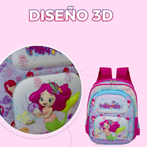 Mochila Para Niño Niña Escolar Kinder Primaria Infantil 3d