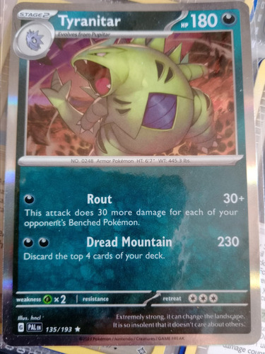 Tyranitar-carta Pokemon Holo