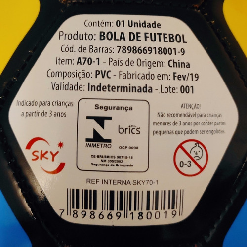 Imagem 2 de 2 de Bola De Futebol De Campo Infantil Atacado Oferta 1 Unidade.