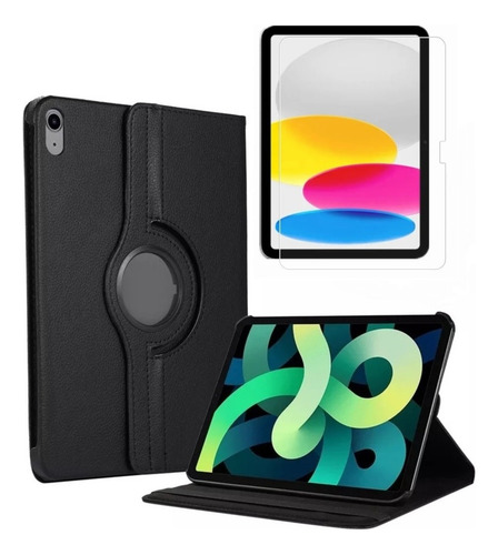 Capa Giratória + Película Para iPad 10 A2696 A2757 A2777 Pre