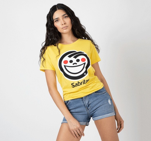 Playera Sabritas Logo Mujer Mascara De Latex