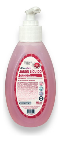 Jabon Liquido Antibacterial Con Glicerina 340ml Difem Care