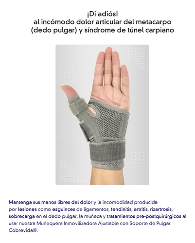 Muñequera Inmovilizadora Ajustable con Soporte de Pulgar Cobrevida® –  Cobrevida méxico