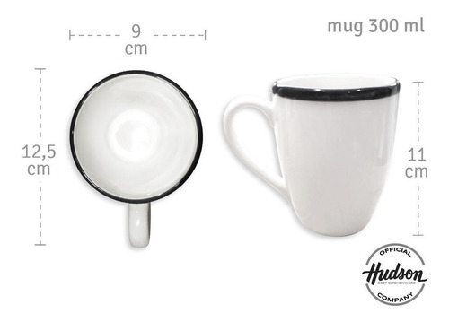 Juego De Vajilla Cerámica Pottery Hudson 16 Piezas Negro