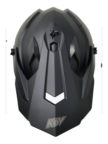 Imagen 3 de 7 de Casco Kov Motocross Hunter Negro Mate Certificado Dot Atv