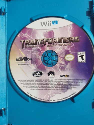 Transformers Rise Of The Dark Spark Wii U (Usado)