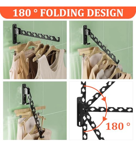 Soporte De Pared Para Abrigos En Pack De 2 Piezas Negro, Org
