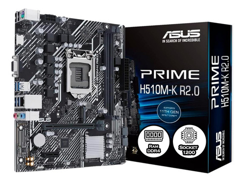 Motherboard Asus Prime H510m-k R2.0 Intel Lga1200 Ddr4 Pcreg