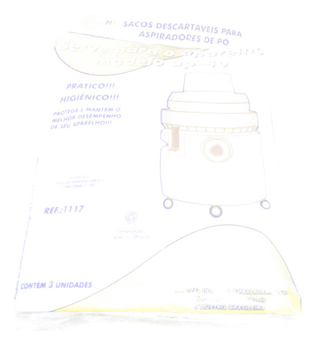 Saco Descartável Para Aspirador De Pó Ap-40 - 3 Unidades