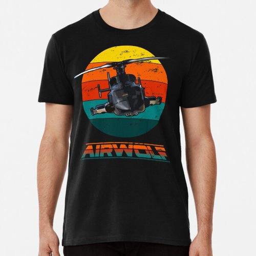 Remera Airwolf Sunset Años 80 Retro Clásico Algodon Premium