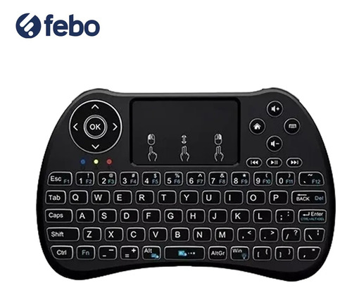 Mini Teclado Inalambrico Touchpad Mouse Smart Tv Box Febo