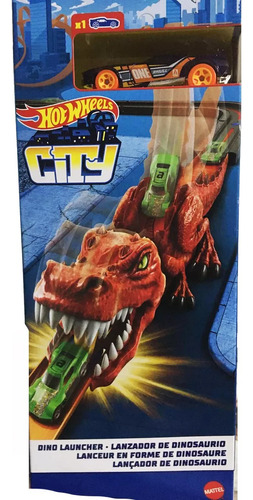 Lanzador Hotweels City Nemesis Dinosaurio Original Mattel