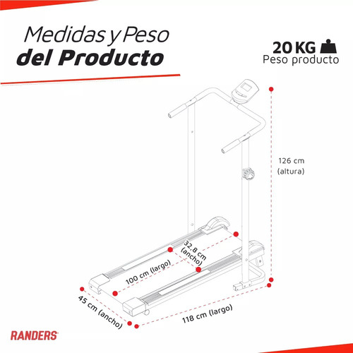Cinta Caminadora Randers Arg-051 Magnética Como Nueva Blanco (Usado)