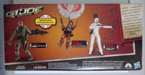 Gi Joe Retaliation Cobra Invasion Team(lacrado) 3 Pack