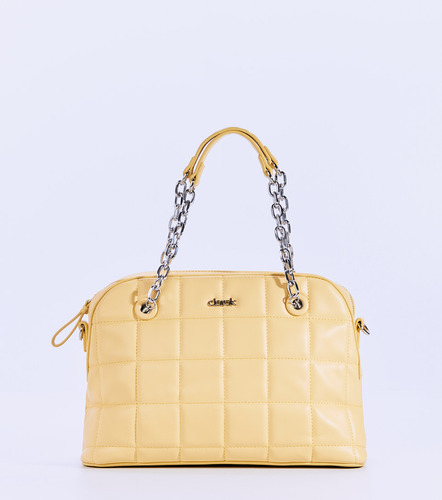 Bolso Para Mujer Tipo Baúl Derek Color Amarillo