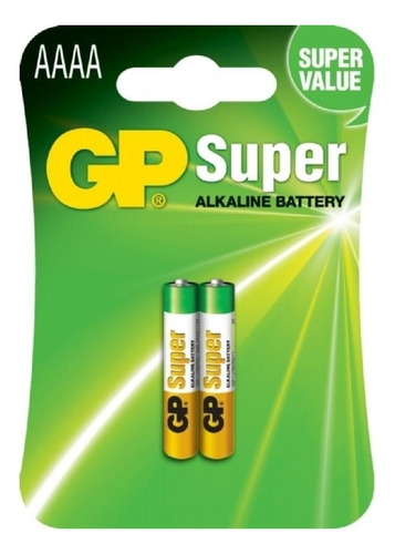 Pila Alcalina Alkaline Aaaa Gp Super Pack X2 Unidades 1.5v