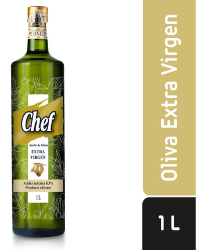 Aceite De Oliva Chef Extra Virgen Arbequina 1 L