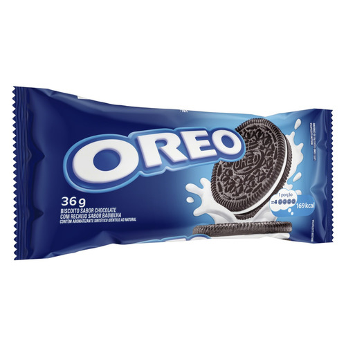 Imagem 3 de 4 de Biscoito Chocolate Recheio Baunilha Oreo Pacote 36g