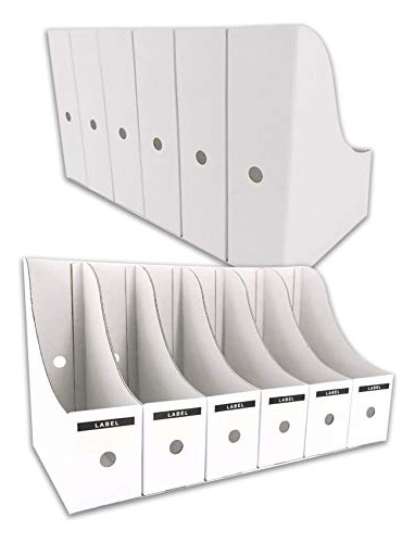 Soporte Para Archivos De Revistas (paquete De 12, Blanc...