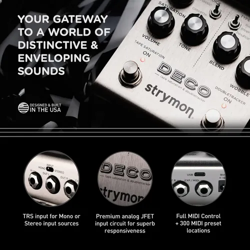 Pedal De Atraso De Saturação De Fita Strymon Deco V2 Prateado