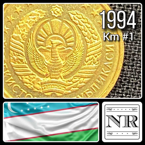 Uzbekistan - 1 Tiyin - Año 1994 - Km #1 - Escudo :