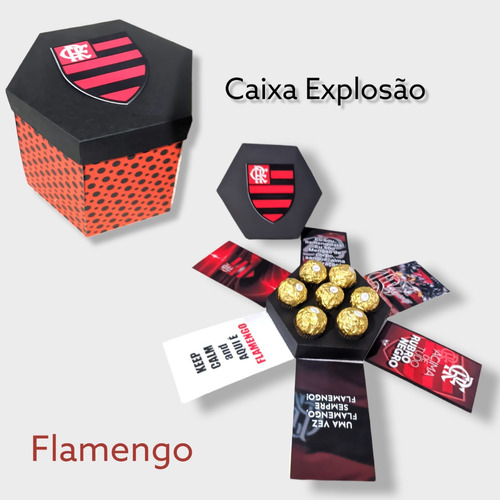 Caixa Explosão Time Flamengo - Sem Chocolate