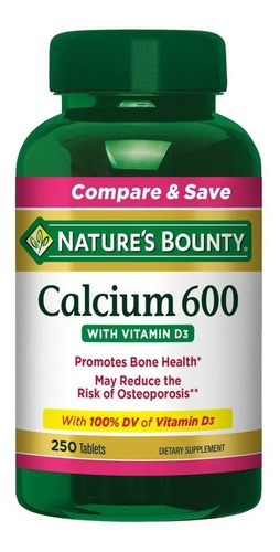 Nature's Bounty Calcium 600 250 Comprimidos