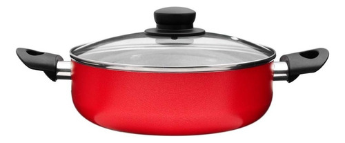 Olla Arrocera Cacerola De Cocina 24 Cm 3.4 Litros Vencort Color Rojo